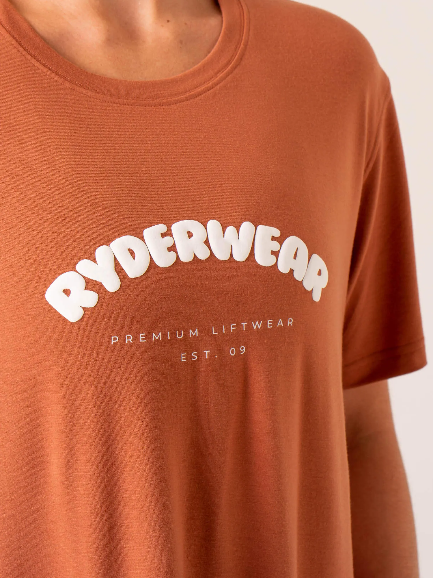 Off Side Longline T-Shirt - Mocha Chilly Day Comfort