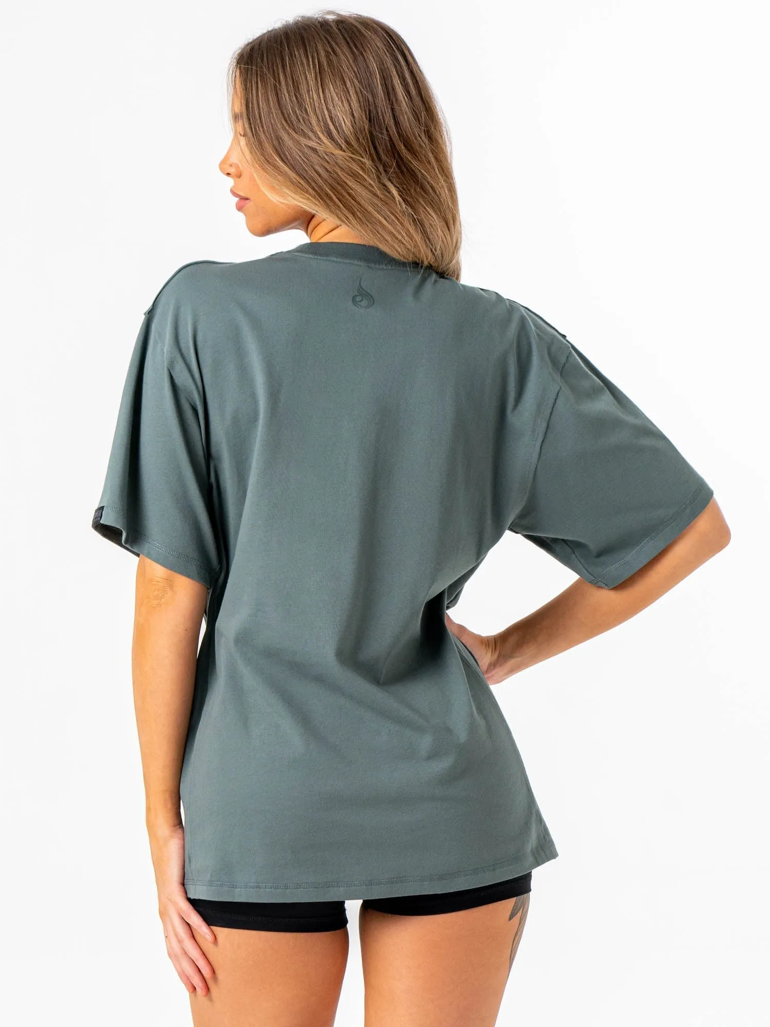 Force Oversized T-Shirt - Fern Green SoftenedNeckline
