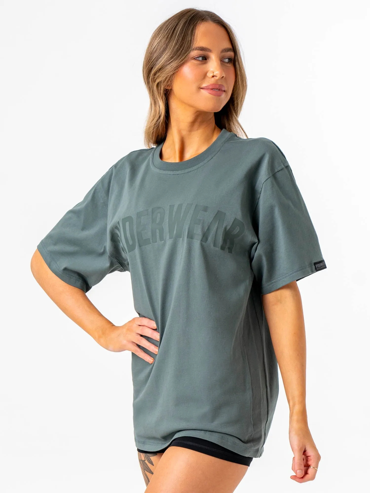 Teenager fashion Force Oversized T-Shirt - Fern Green