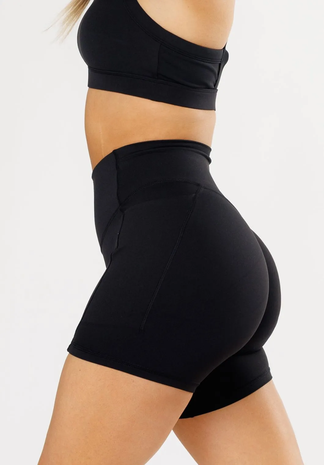 RecStretch Empower Sculptseam? Plus Pocket Short 6?? Black Sweat Wicking Lining Youth fashion