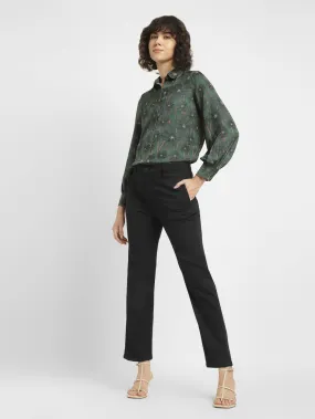 Shopping Day Vibrant Office Wear Women's Redloop Black Wedgie Straight Fit Mid Rise Jeans