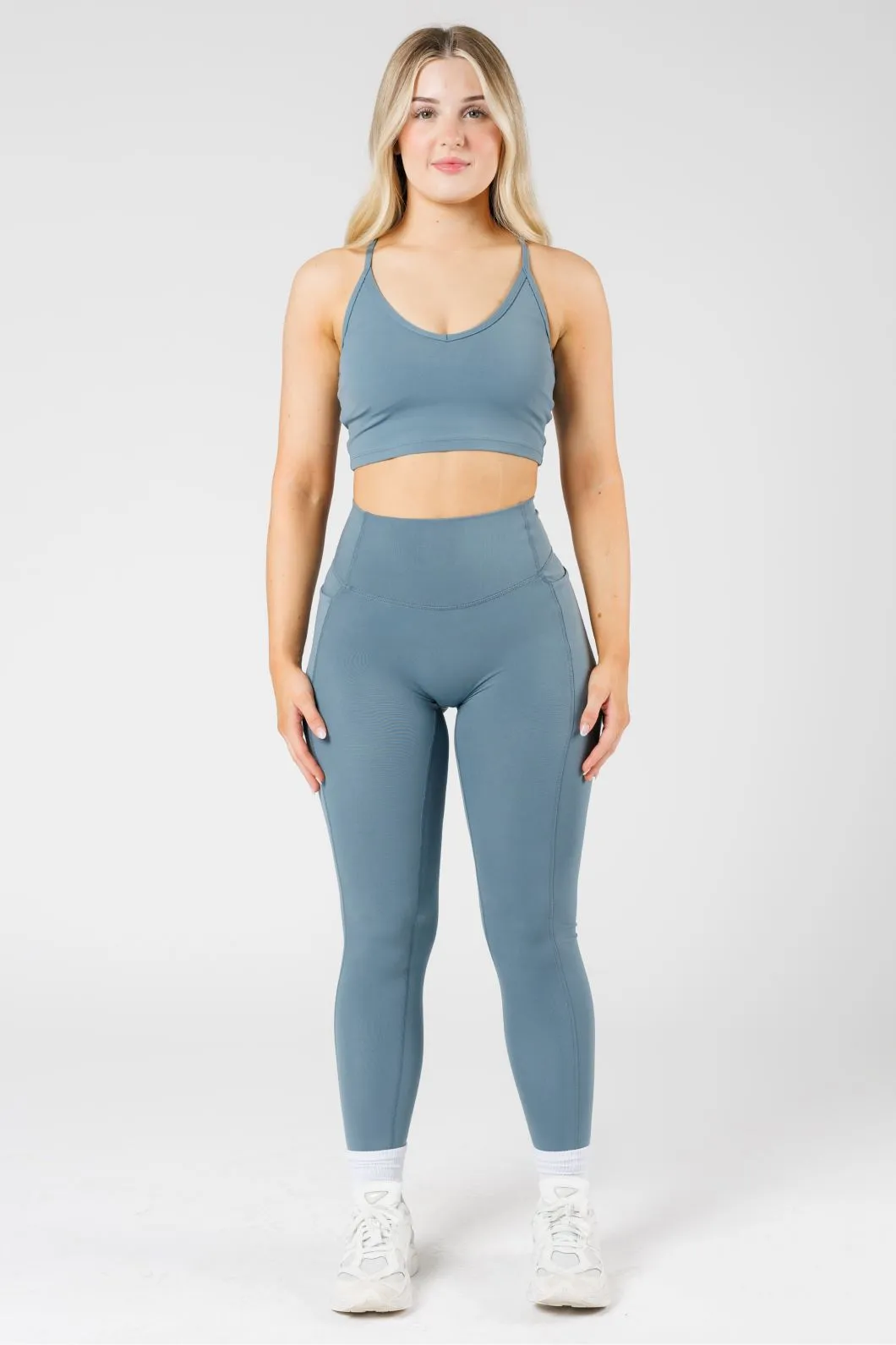 Reluna Empower Sculptseam? Pocket Legging Slate Stretch Fit Budget Friendly