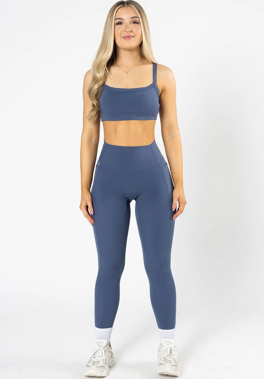 Urban Commuter Squat Proof Tear Resistant Weave Reluna?  Empower Sculptseam? Pocket Legging Vintage Indigo