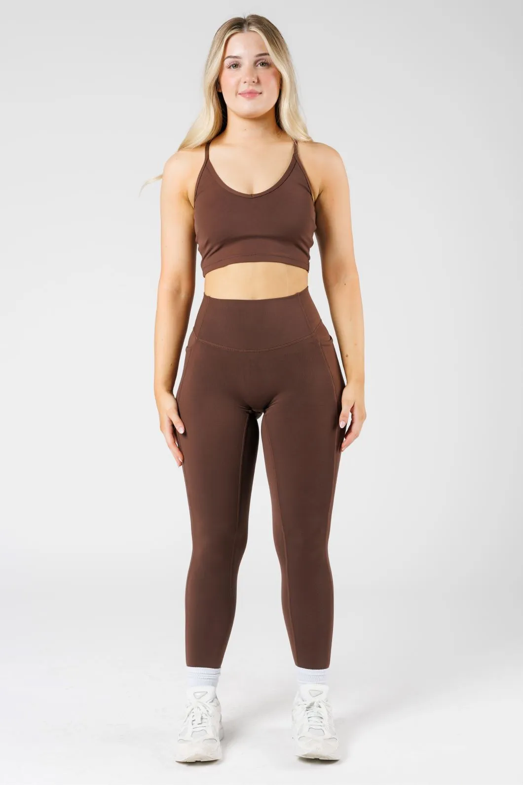 Reluna?  Empower Sculptseam? Pocket Legging Walnut Plus Size Shape Retain Travel Ready