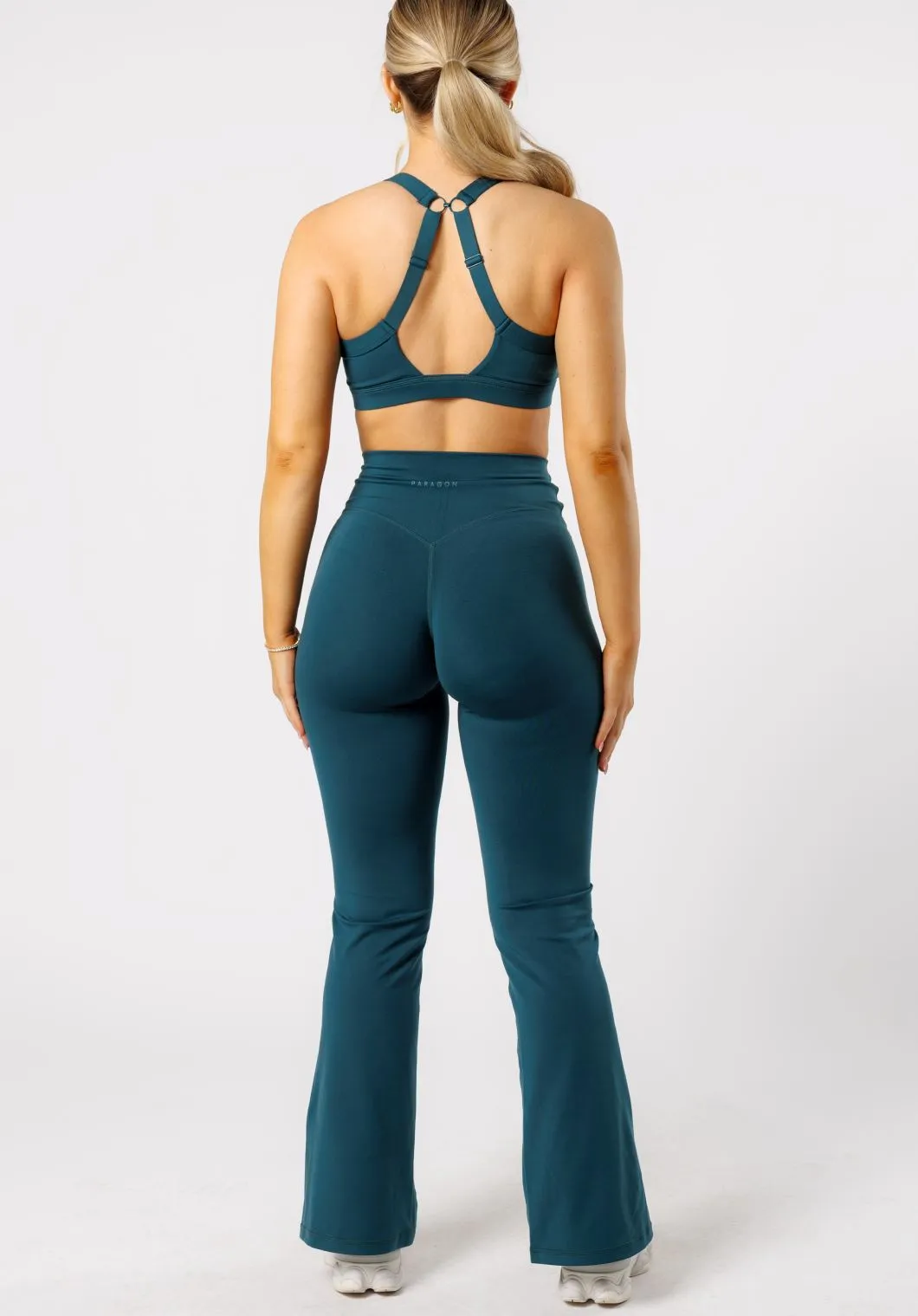 Reluna? Front Slit Sculptseam? Flare Leggings 31" Serpentine Shaping Contour Lines skin friendly