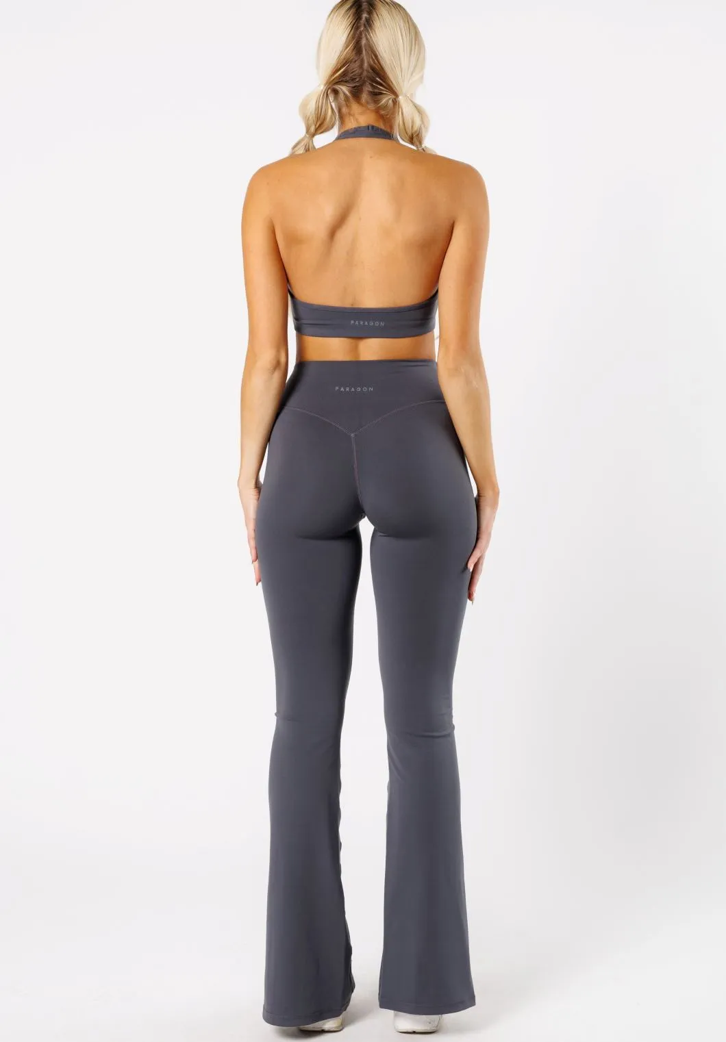 Fit Control No Ride Down Waist Reluna? Front Slit Sculptseam? Flare Leggings 34" Phantom