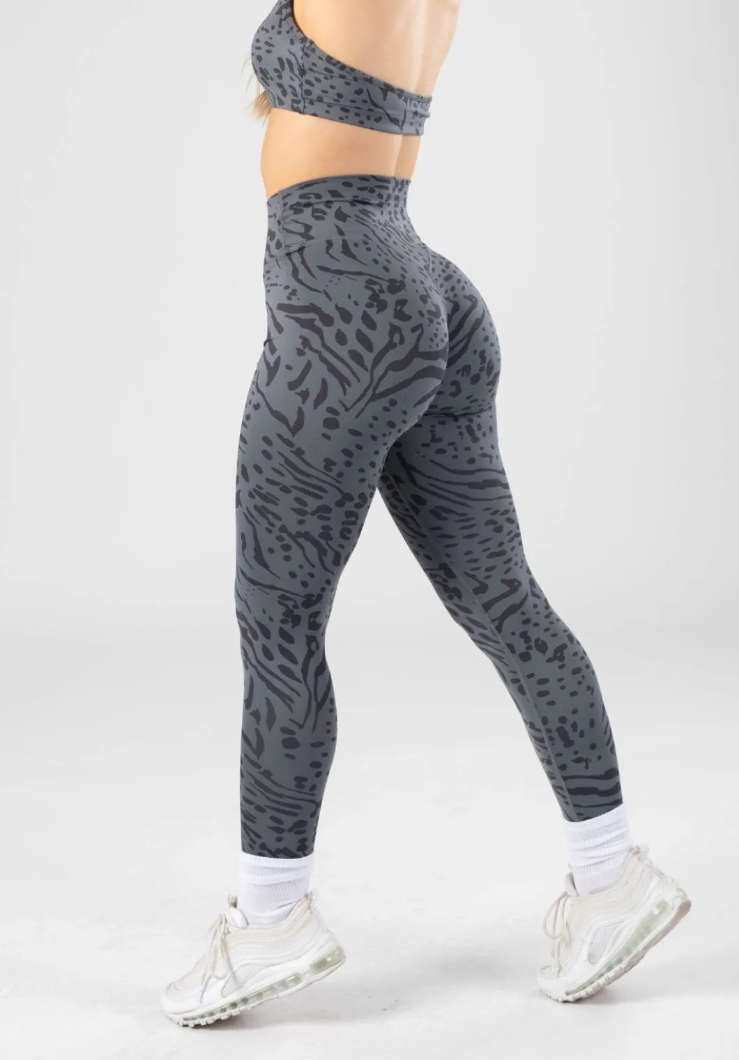 Double Layer Airport Travel Reluna Original Sculptseam? Legging Grey Tiger