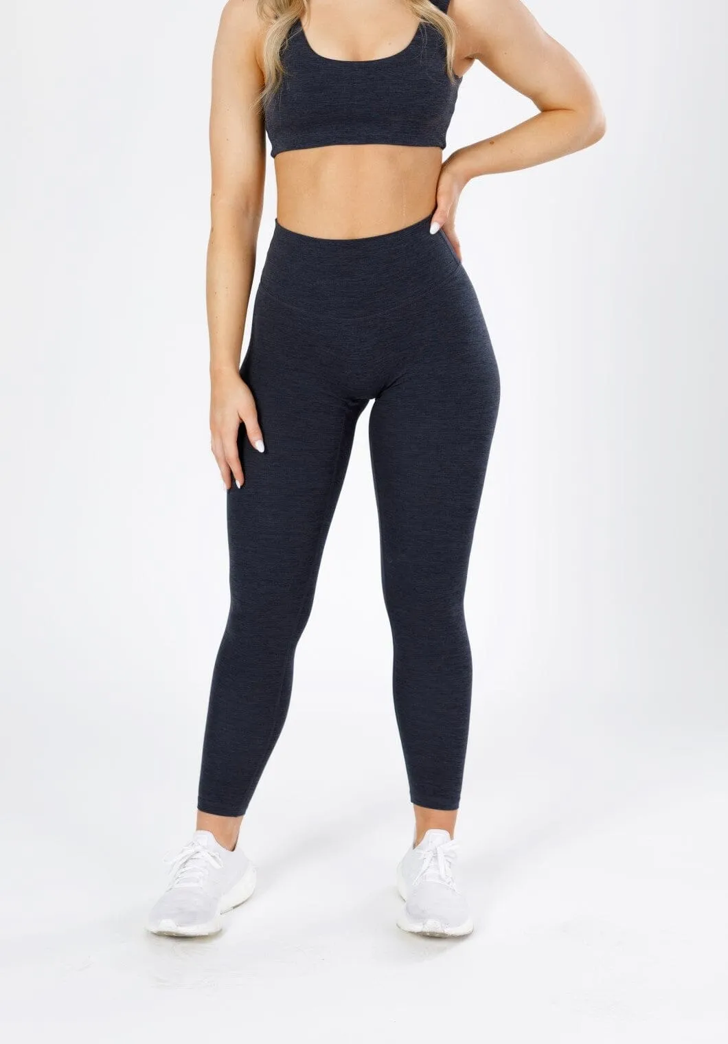 Studio Style Elastic Free Cuffs Reluna Spacedye Original Sculptseam? Legging Black Static