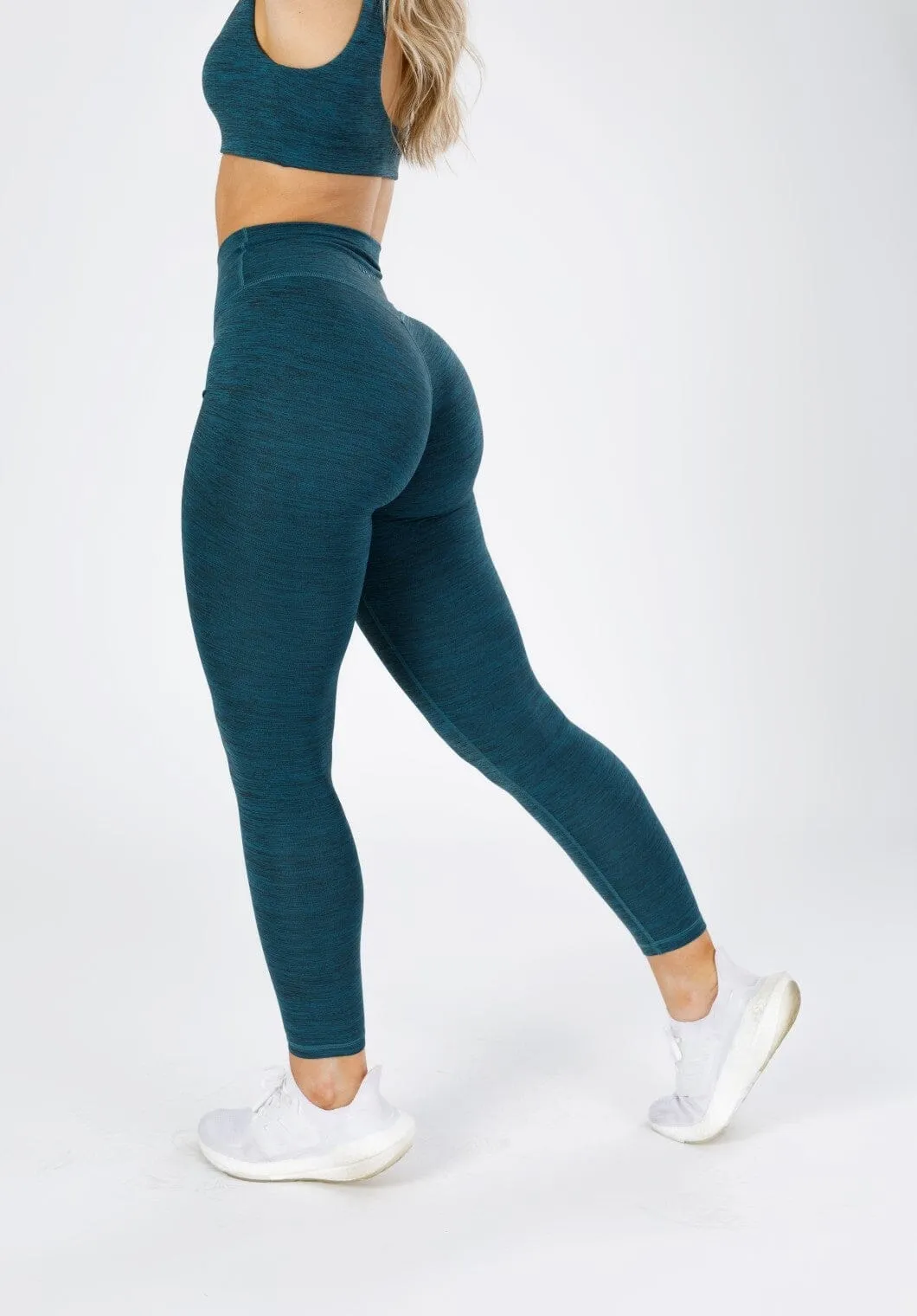 Smooth silhouette Tagless Design Reluna Spacedye Original Sculptseam? Legging Green Static