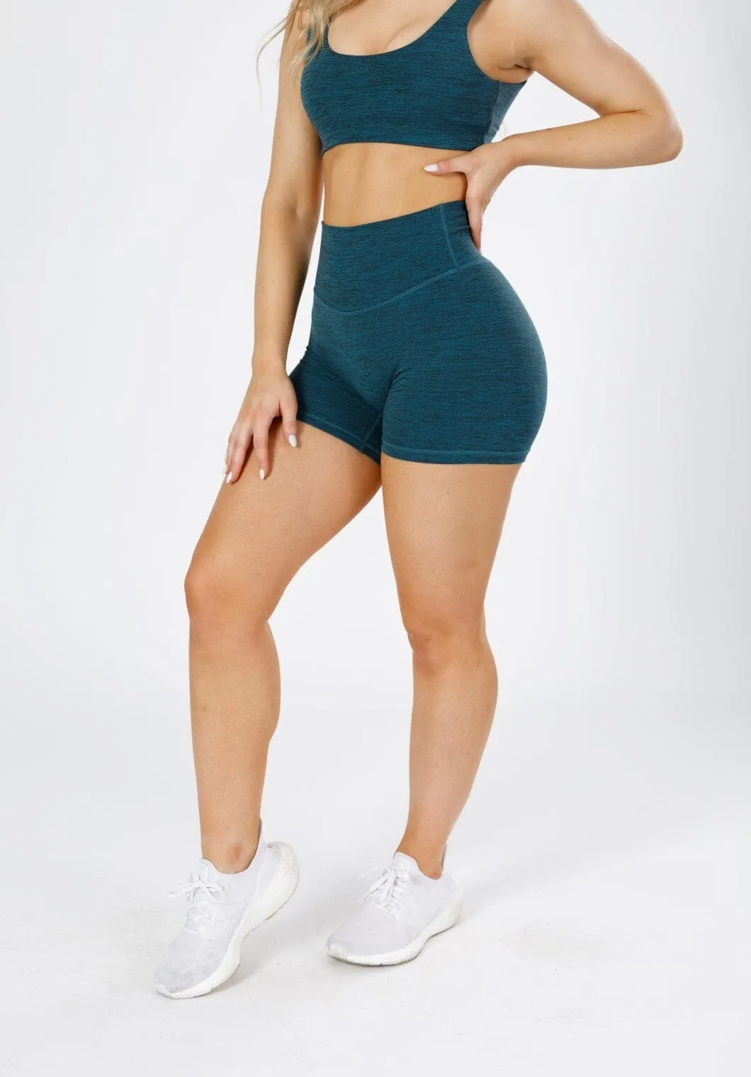 Sweat Resistant Coating Fitness wear Reluna Spacedye Original Sculptseam? Short Green Static