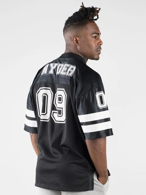 Ethically Sourced Cotton Mens Varsity Jersey - Black