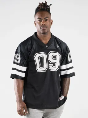 Low Profile Silhouette Mens Varsity Jersey - Black