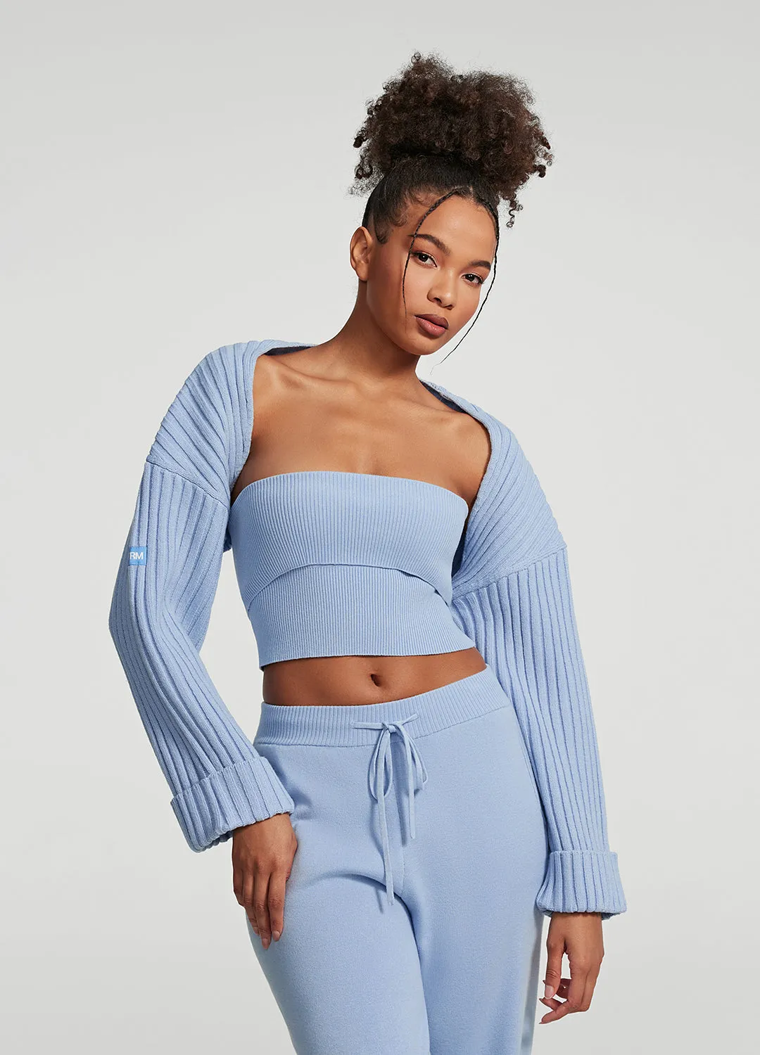 Ribbed Knit Shrug abrasion resistant coating Stretch Fit