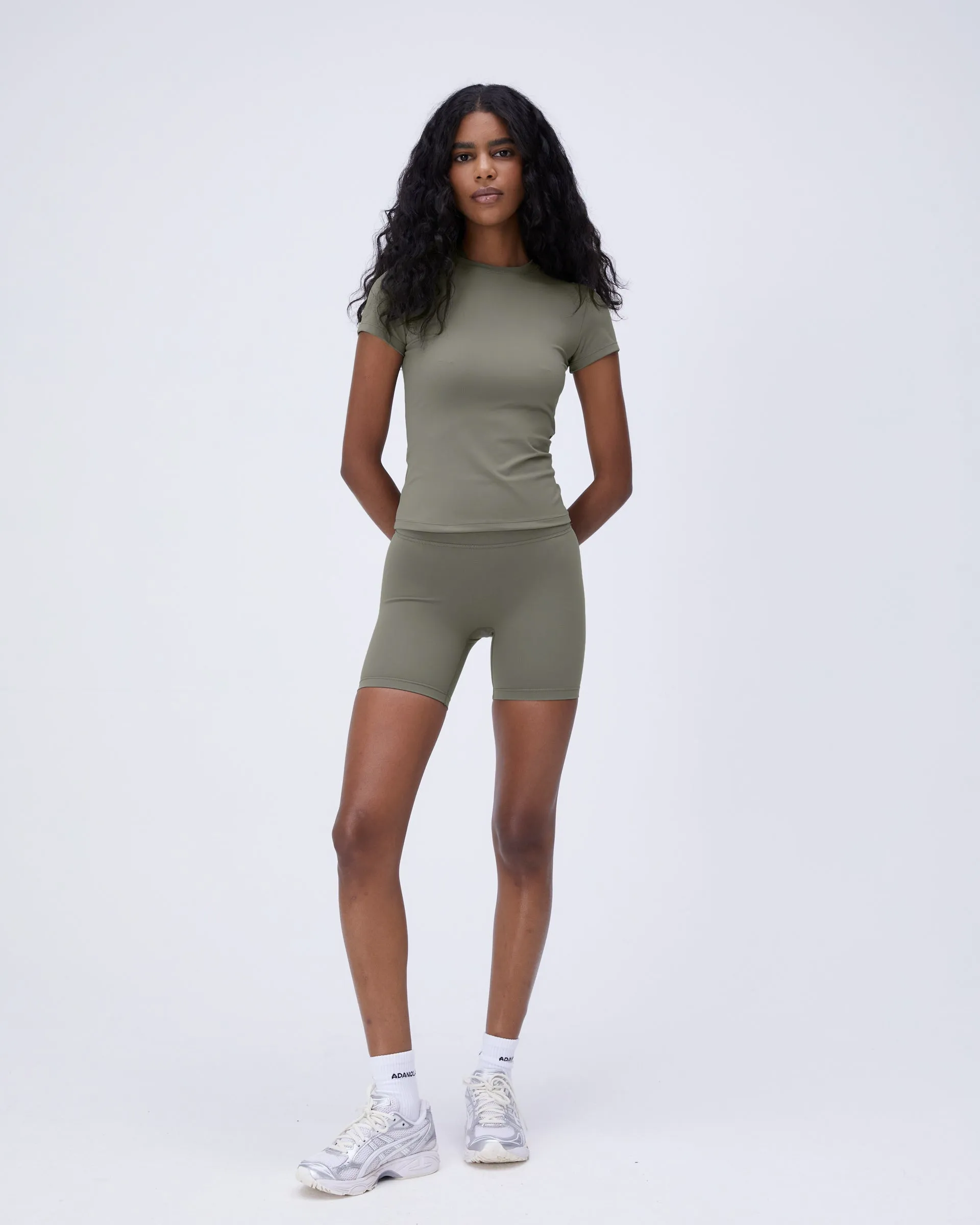 Quick Flex Fit Ultimate Crop Shorts - Olive Green