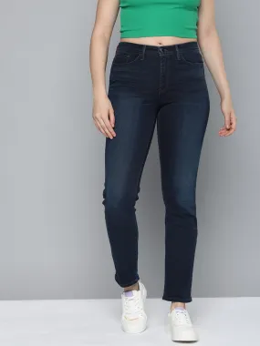 Women's Redloop 312 Blue Straight Fit Mid Rise Jeans Cool Outfit