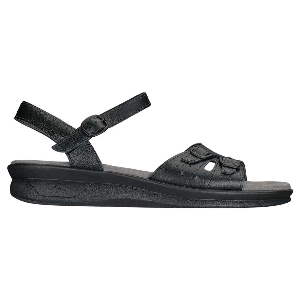 Duo - Black platform sandals Breathable Footwear