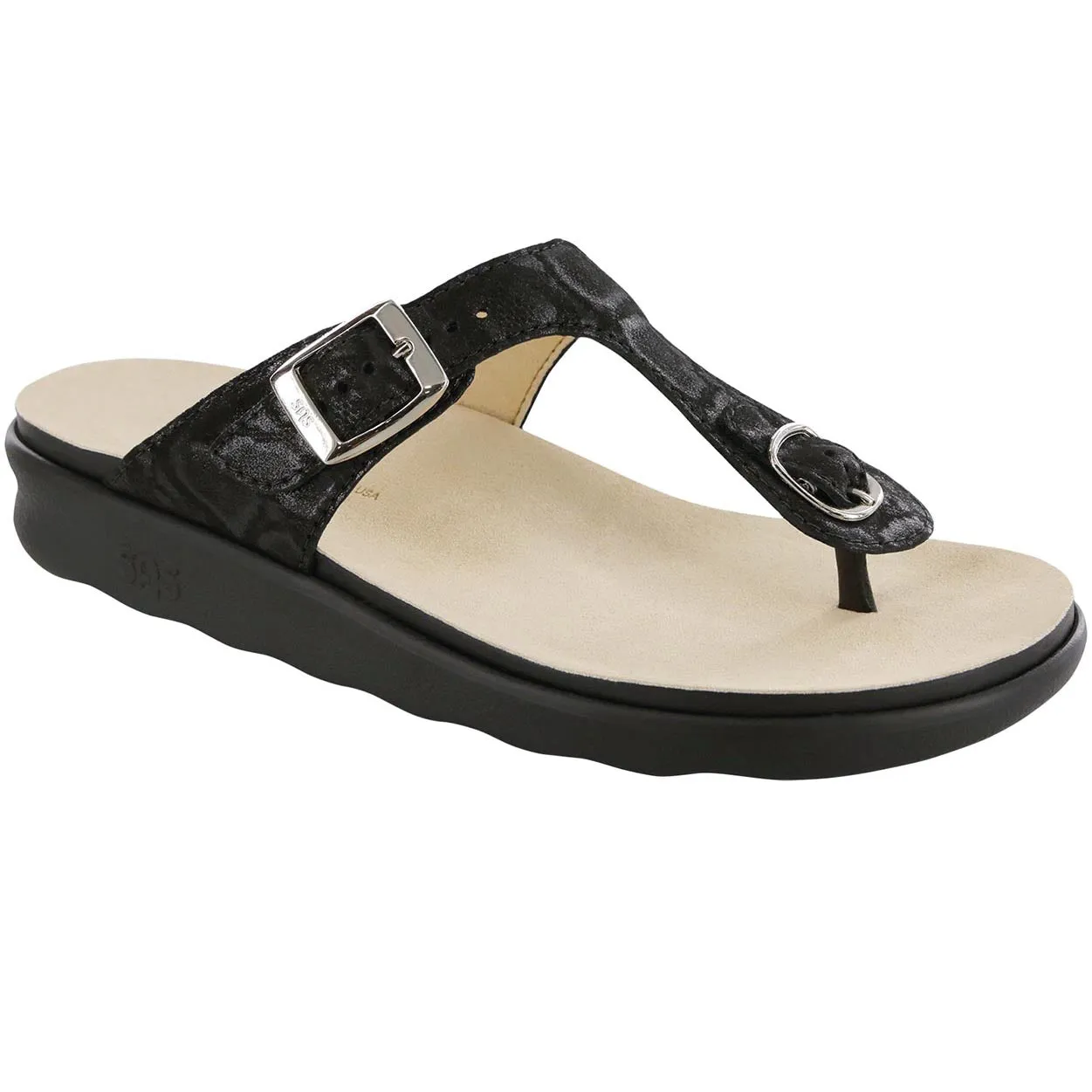 Sanibel - Nero Snake velcro Stacked Traction Lugs