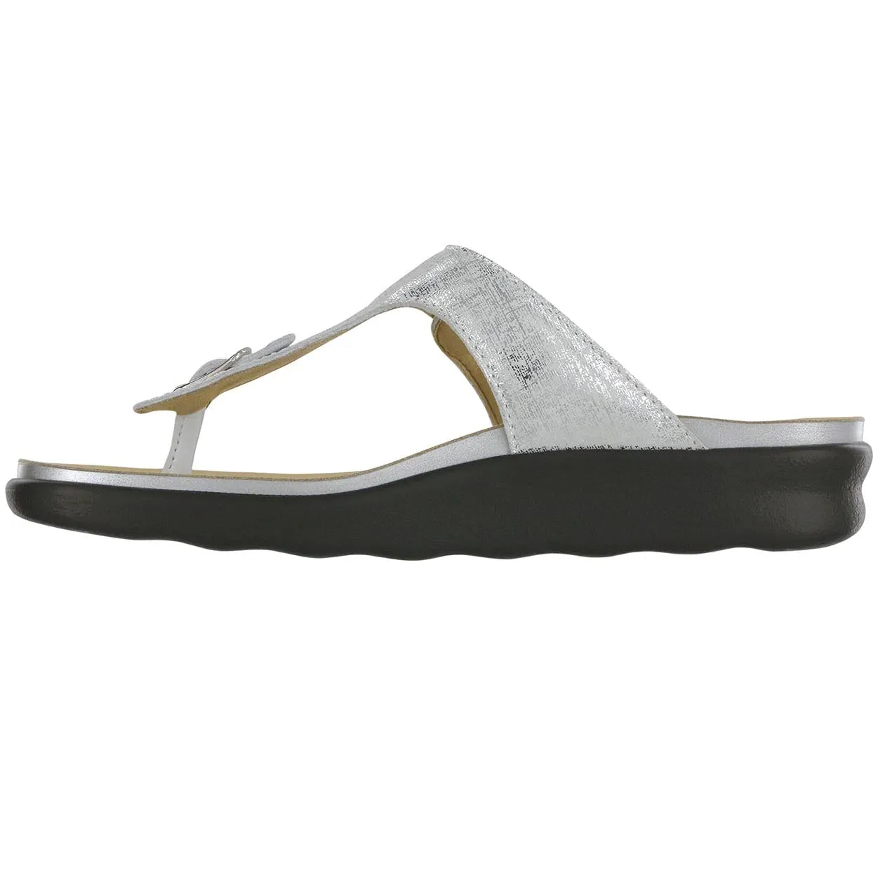 Sanibel - Shiny Silver Drive Mood Comfortable Open-toe Shoes