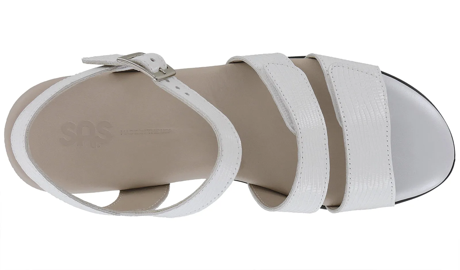 Zero Break In Comfort adjustable shoes Savanna - White Lizard