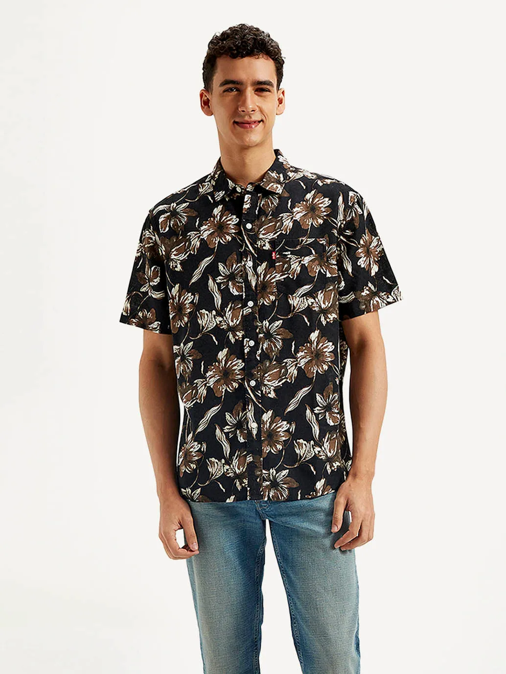 Professional Look Perfect Layer Men's Floral Slim Fit Linen Shirt