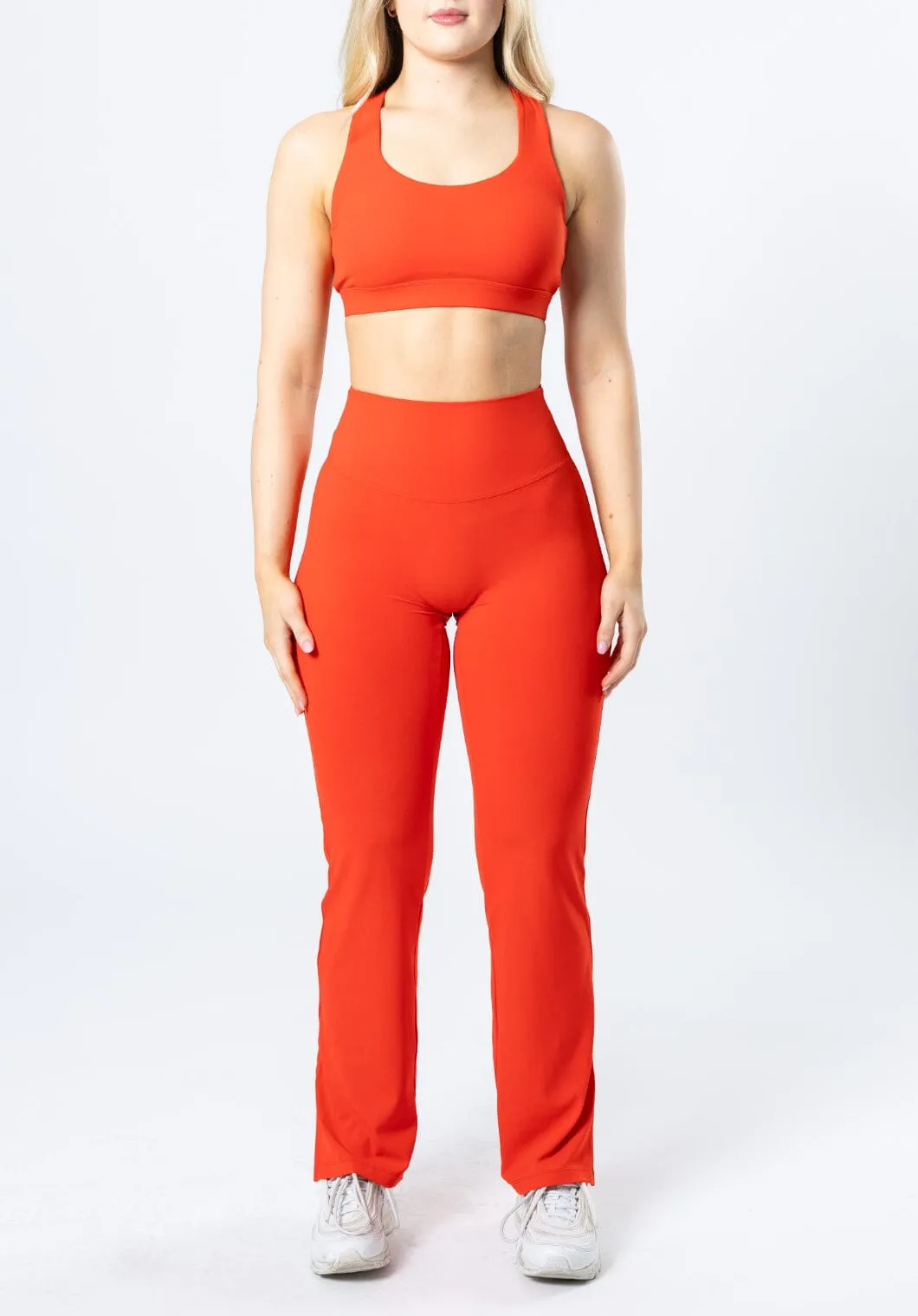 All Ages School Sports For Teens Breathable Fabric RecStretch Original Sculptseam? Plus Flare Legging 31" Hot Shot