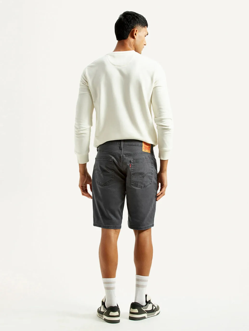 Men's Grey Tapered Mid Rise Shorts sports industry High-End Quality