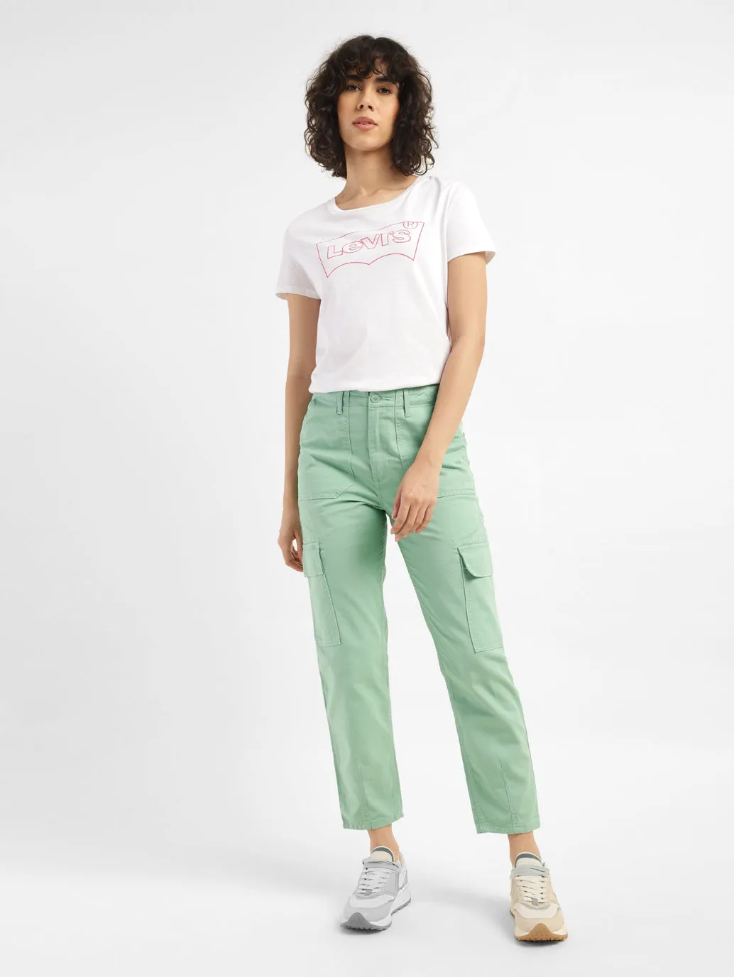 Women's 80s Green Loose Fit Mid Rise Jeans Outdoor Enthusiast Premium Home Comfort Versatile Fit