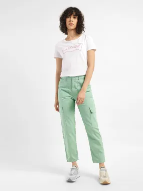 Women's 80s Green Loose Fit Mid Rise Jeans Outdoor Enthusiast Premium Home Comfort Versatile Fit