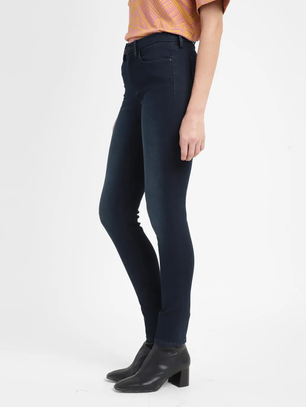 Women's 711 Blue Skinny Fit Mid Rise Jeans Lifestyle Fit