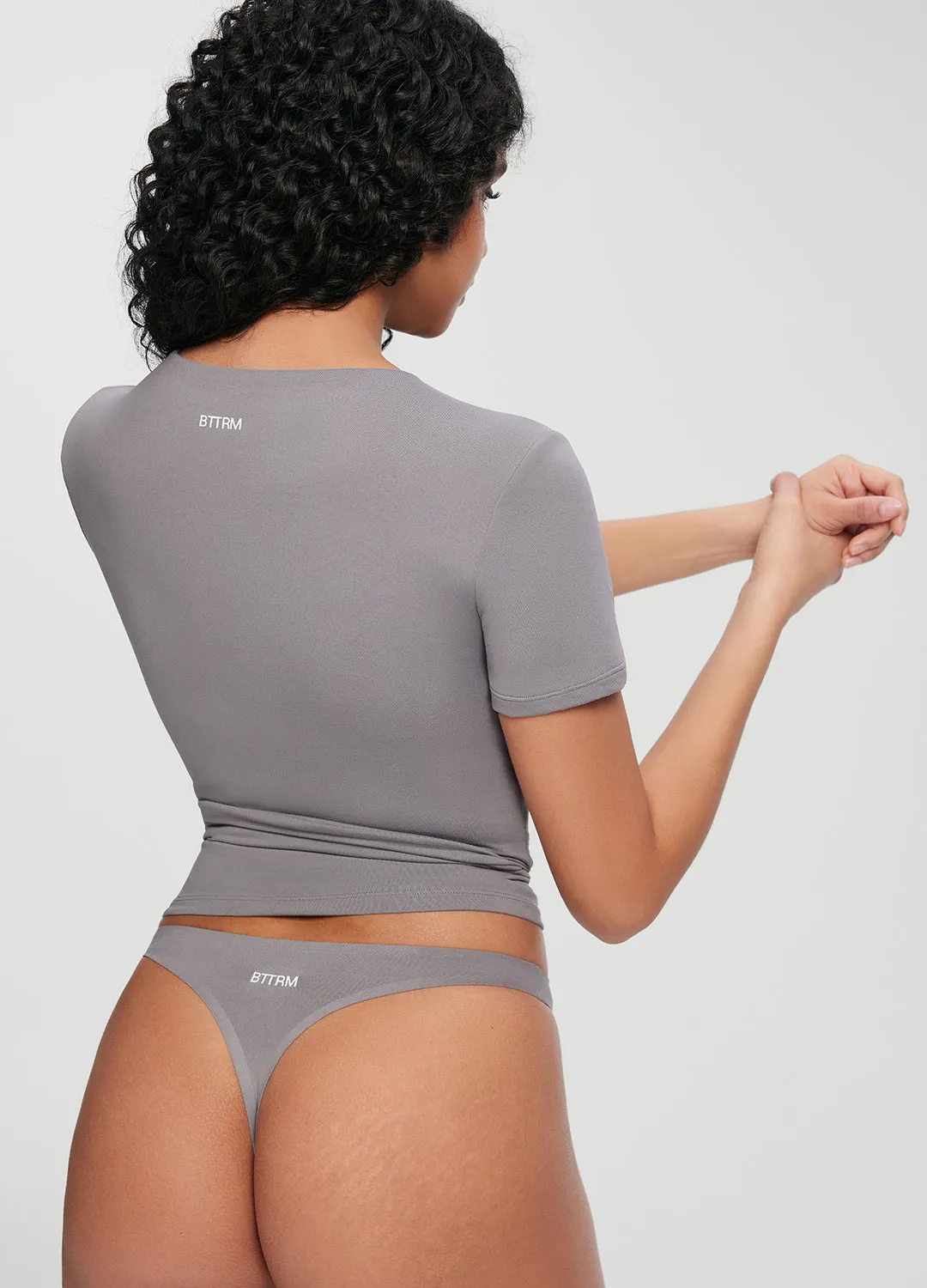 Relax Style Trend Easy Care Fabric Short Sleeve Crew Neck Top