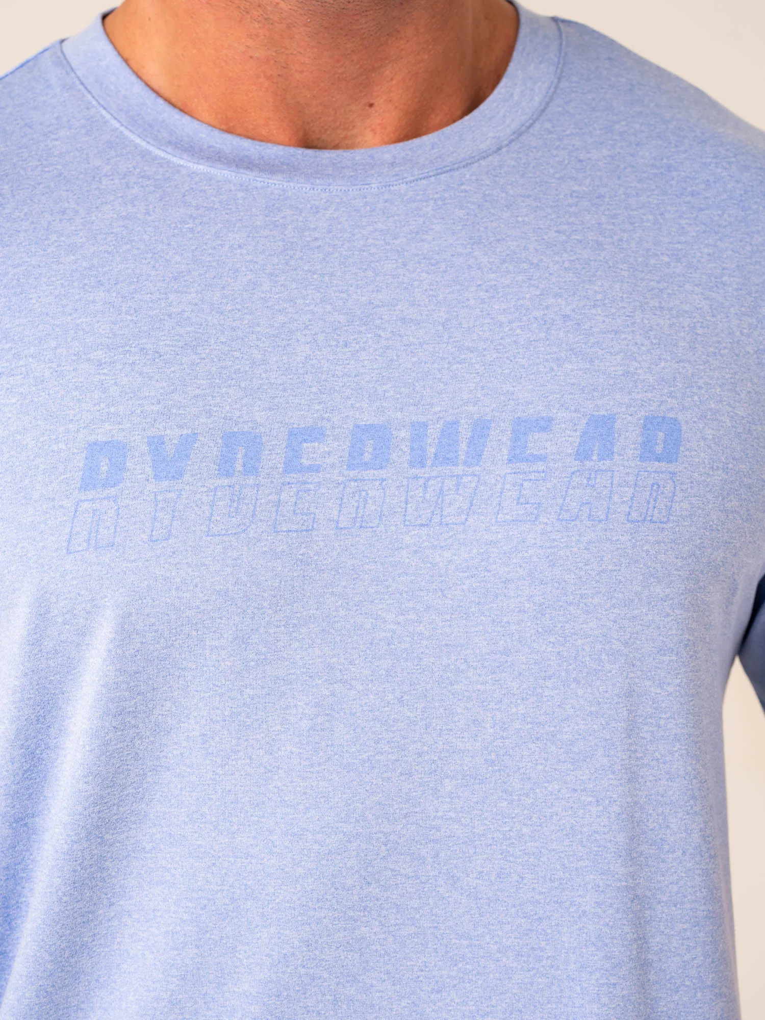 Cool Comfort Basic Layering Soft Tech T-Shirt - Blue Marl