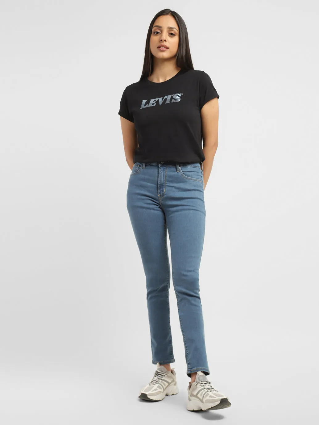 All Body Fit Women's 721 Blue Skinny Fit High Rise Jeans