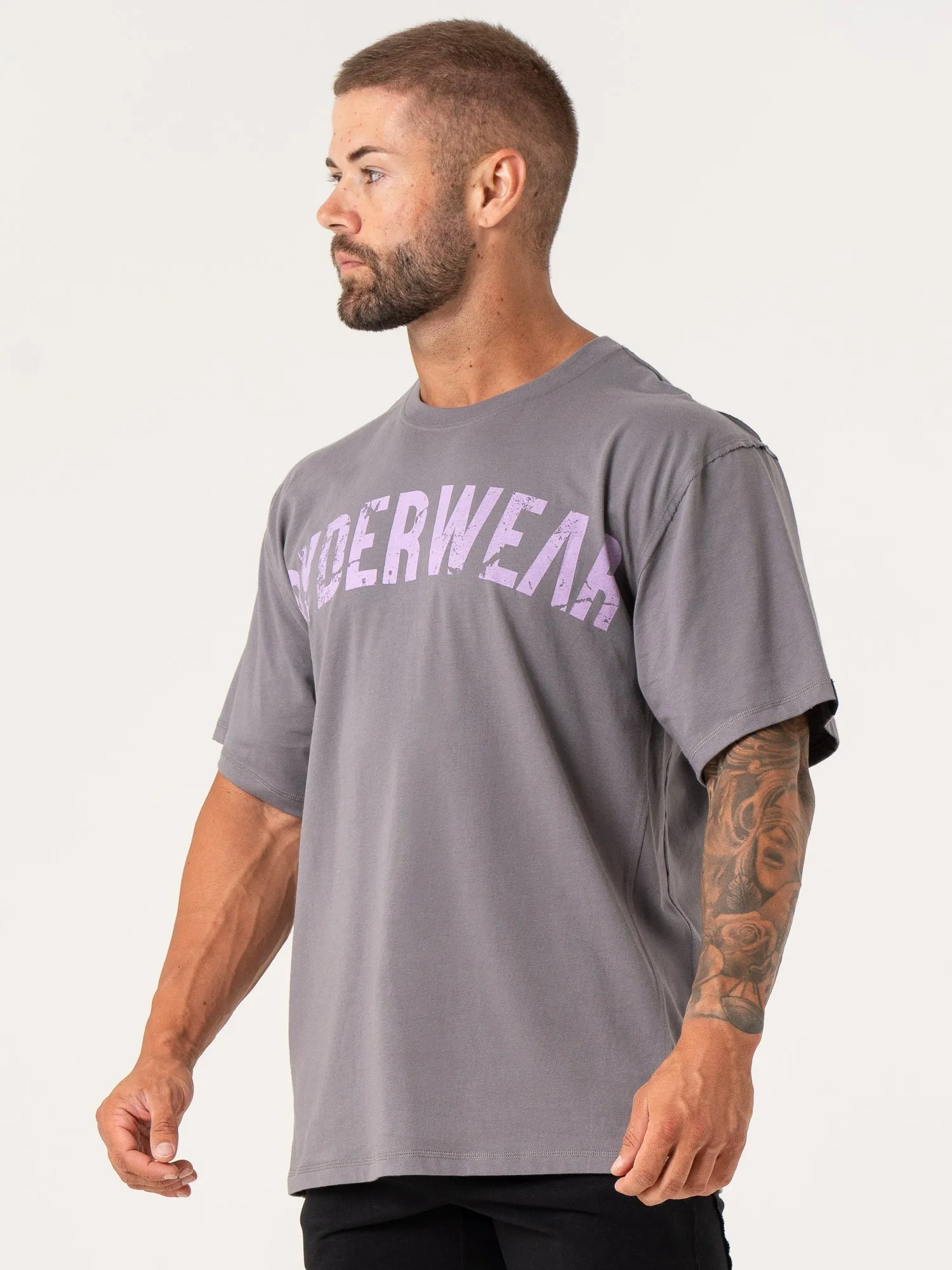 Force Oversized T-Shirt - Charcoal Weekend Ready Breathable Style