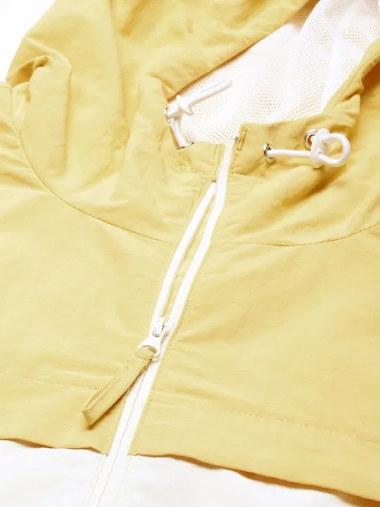 Structured Casual Fit Snag Proof Surface Men's Colorblock Hooded Jacket