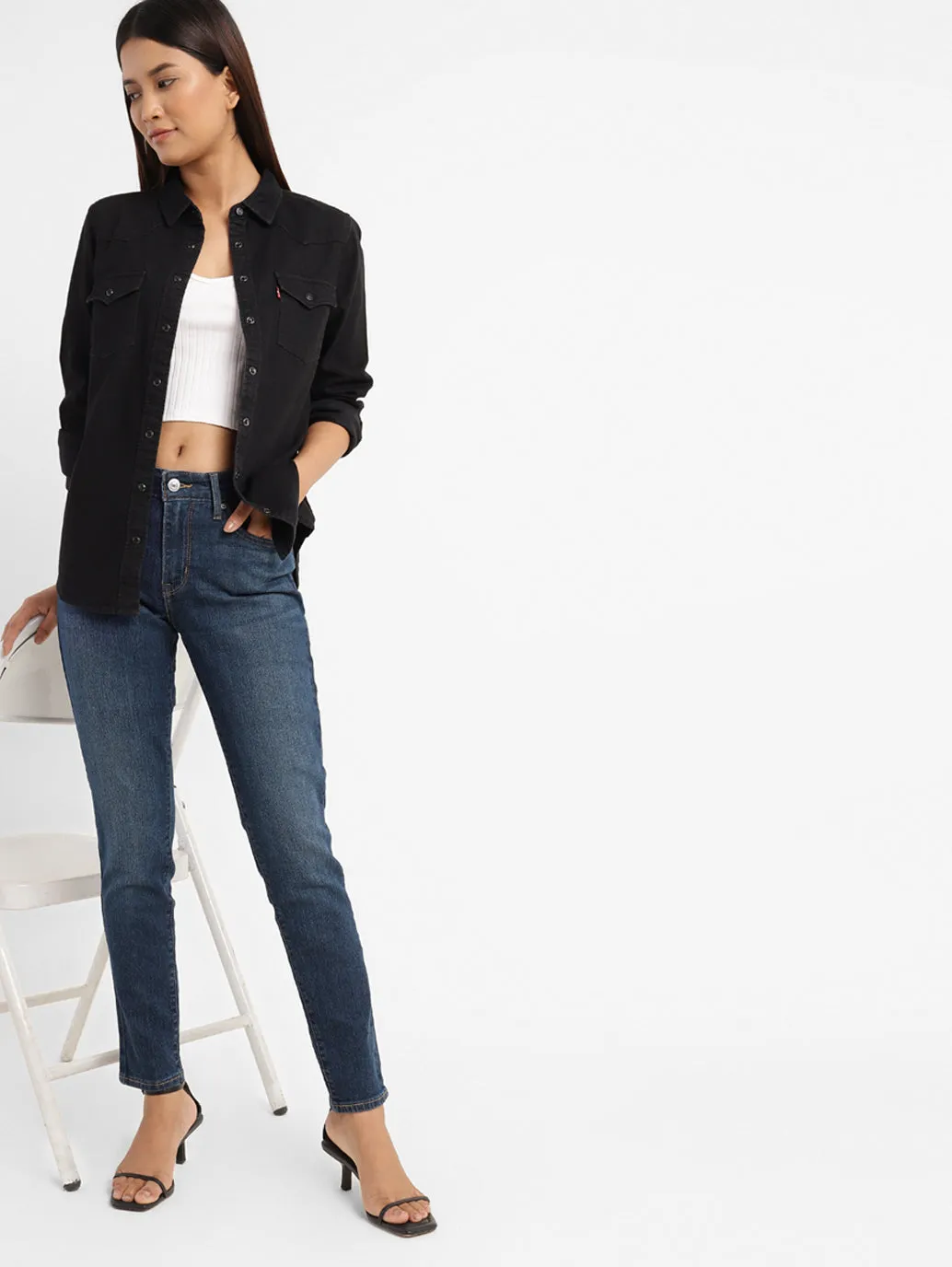 Foundation Piece Women's 711 Blue Skinny Fit Mid Rise Jeans