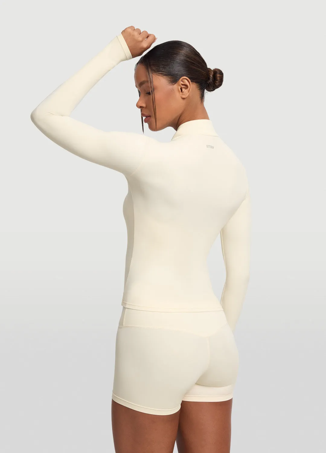 Sleek Zip-Up Long Sleeve Jacket Airflow Optimization Abrasion Proof Shoulders