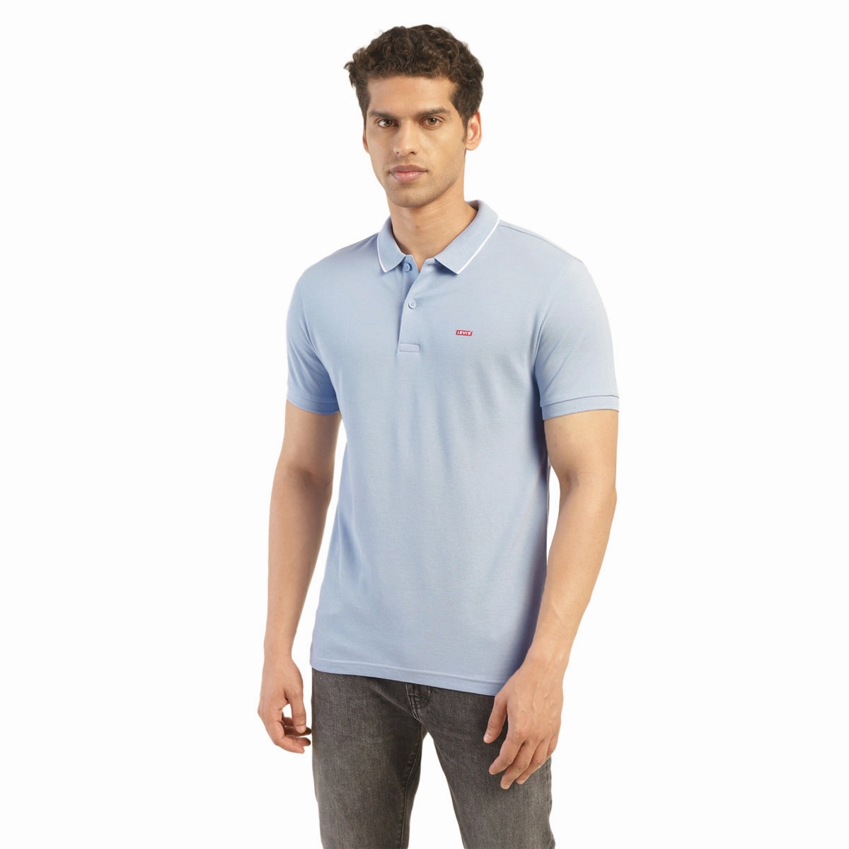 Men's Solid Polo T-shirt Breathable Base Travel Staple