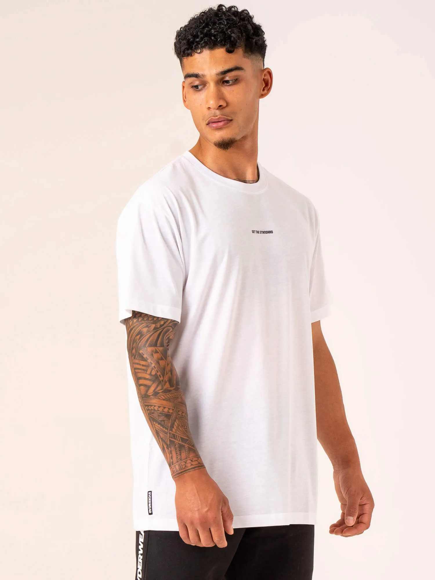 Summer Fashion Pocket Detailing Emerge Oversized T-Shirt - White