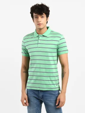 Men's Striped Polo T-shirt Comfortable Style