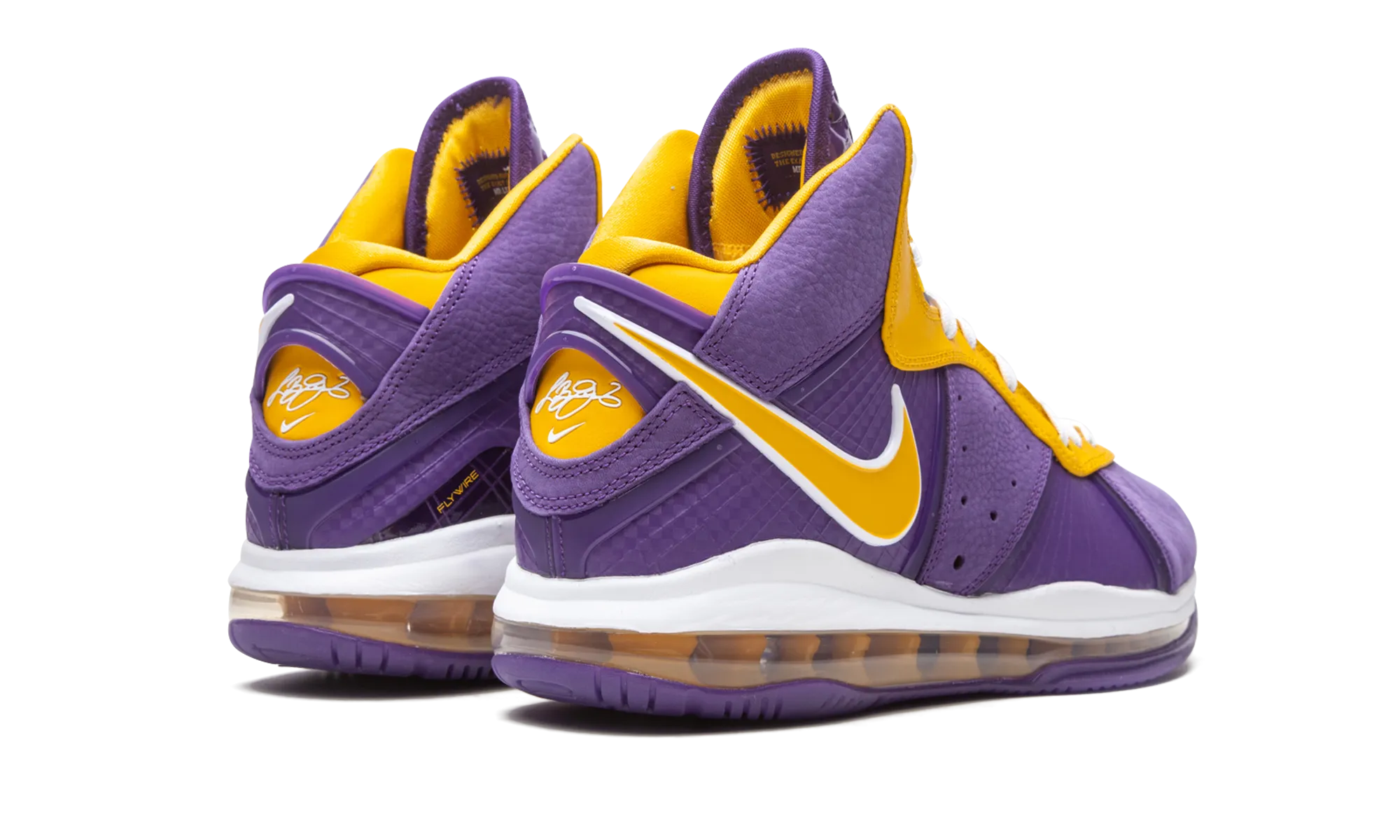 Lebron 8 "Lakers" Defender Grip Sneakers Flat Sole