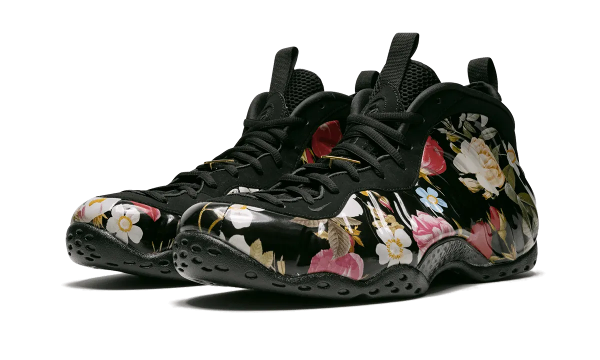 Air Foamposite One "Floral" Stabilizing Outrigger Plate Microfiber Layered Upper