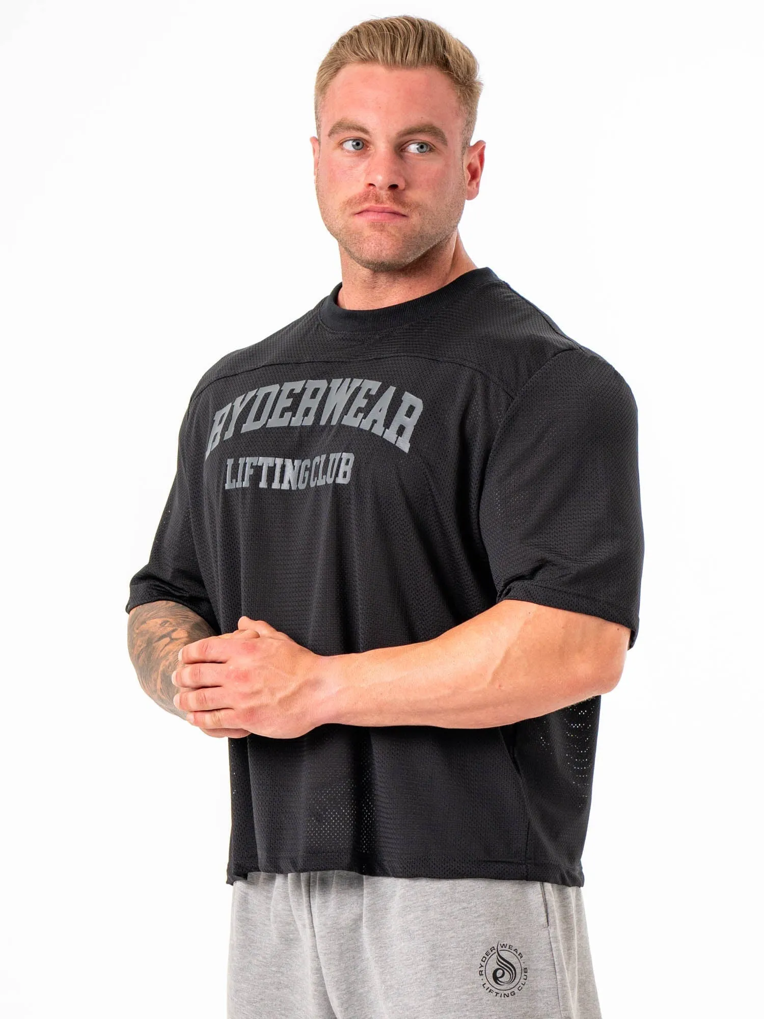 Mesh Flex T-Shirt - Black Hygroscopic Fiber Moisture Management Fabric