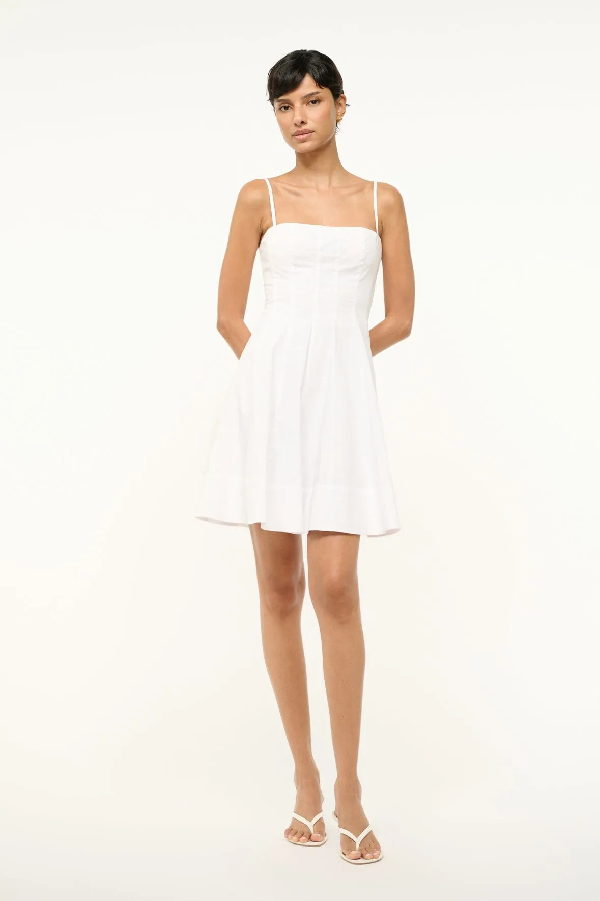 WYLIE MINI DRESS | WHITE Soft cotton dress