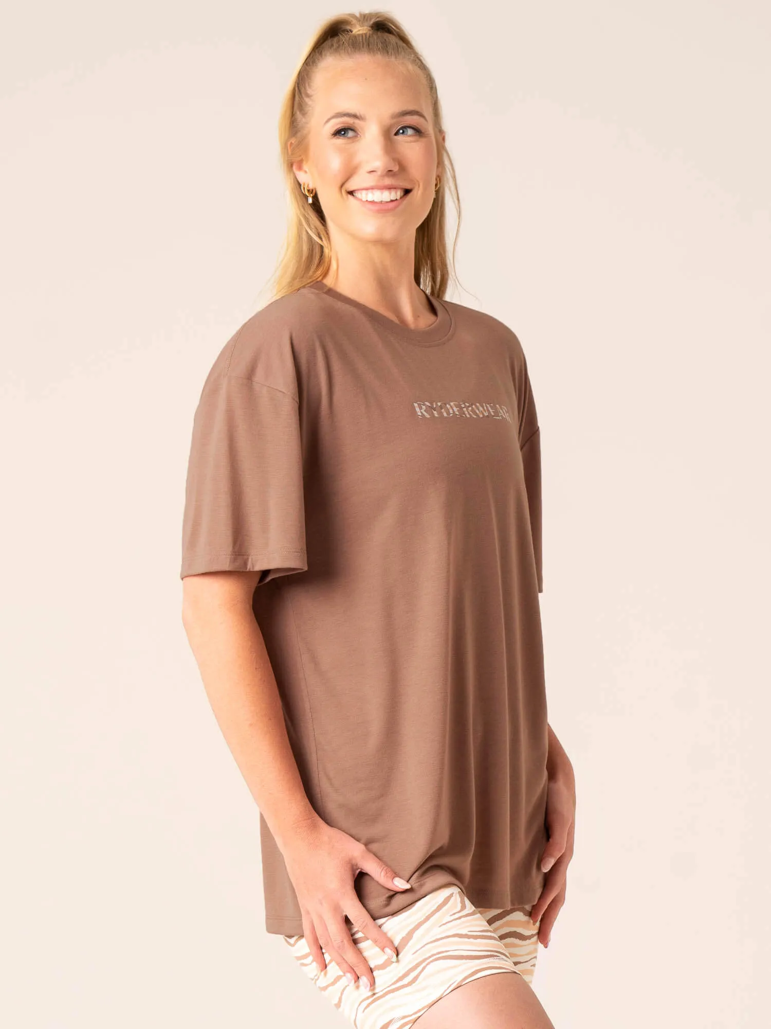 casual and comfortable Unstoppable Oversized T-Shirt - Mocha