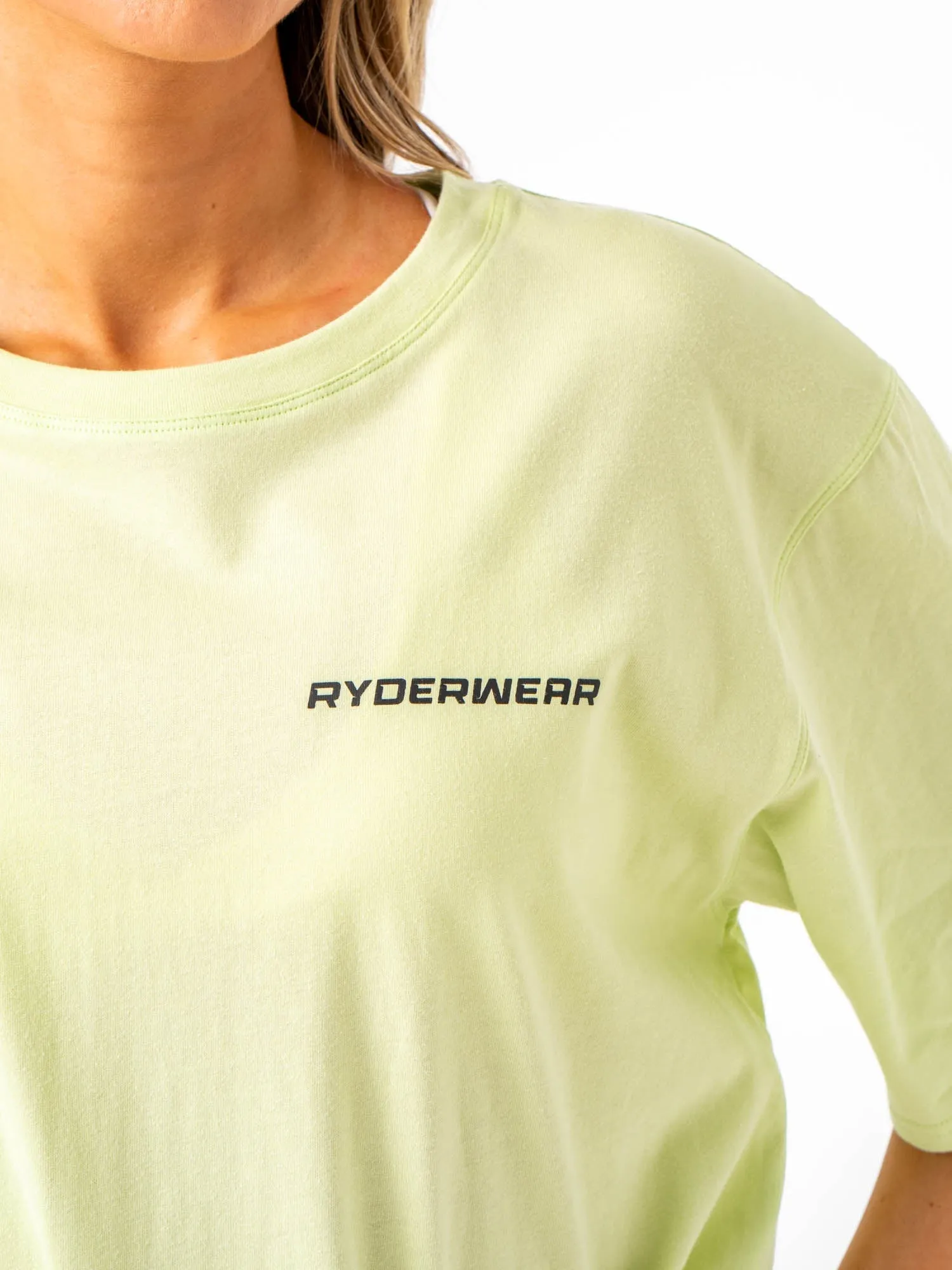 Comfortable All Day Wear Trendy Vibes Energy Oversized T-Shirt - Lime