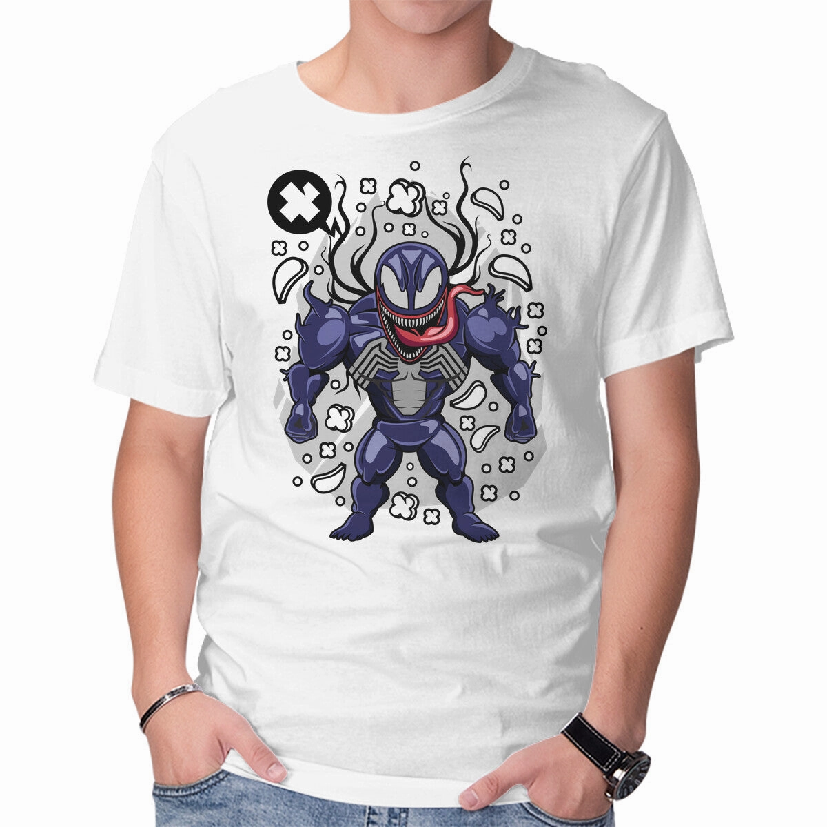 Cartoon Symbiote Lightweight Weave NonIrritatingTags