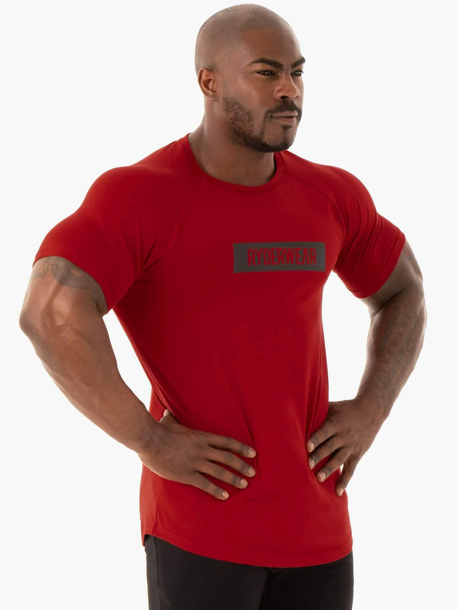 Rayon blend Basic Wear Base T-Shirt - Red