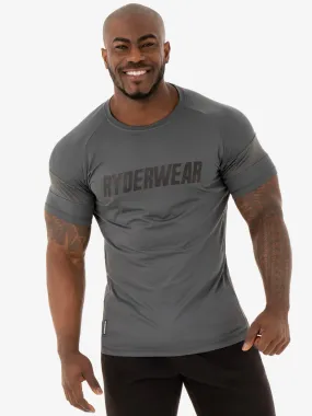 Soft Layering Flex Mesh T-Shirt - Charcoal