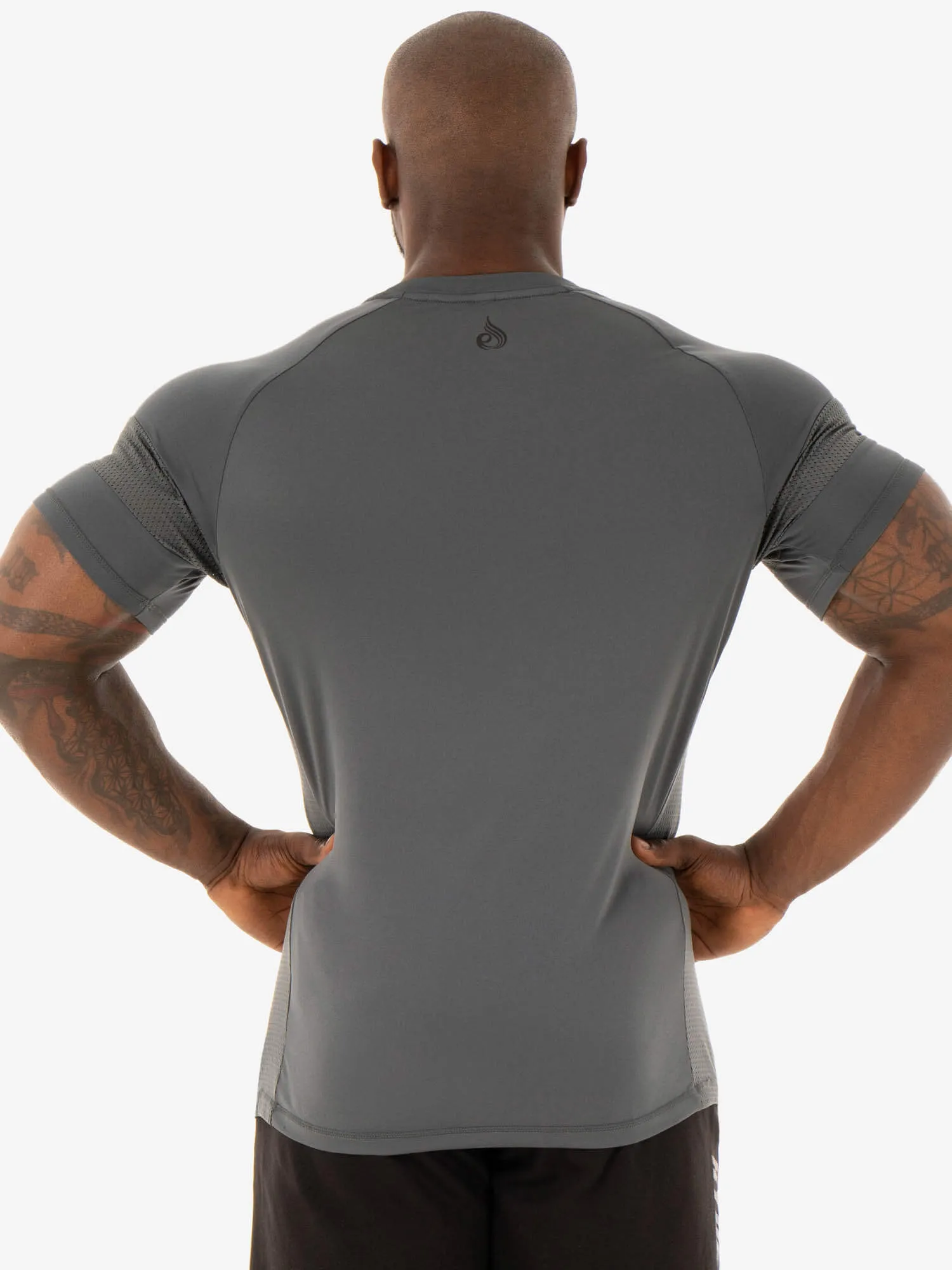 Wrinkle Resistant Cloth Flex Mesh T-Shirt - Charcoal