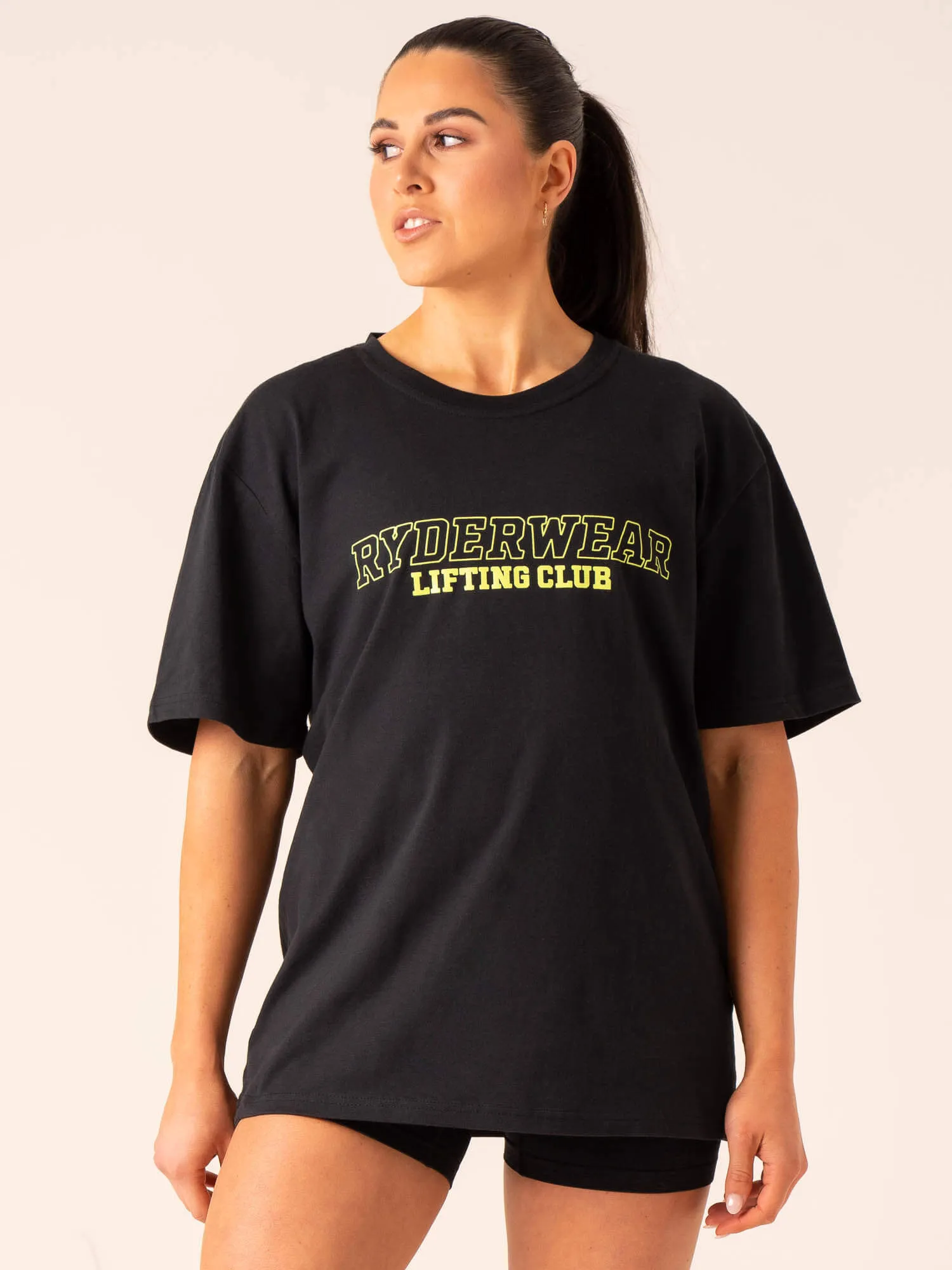 Crew neck classic Lifting Club T-Shirt - Black